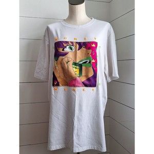 Dysorder LTD White T-Shirt "Money Talks" Men's 2XL Woman On Phone Graphic